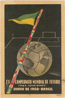 1950 Brazilian World Cup Fixture Card from Alcides Ghiggia Estate